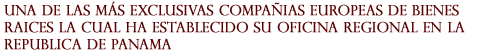 one of europes top realty agencies is now in Panama